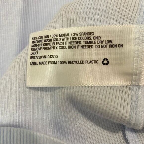 A New Day Women’s Basic Ribbed Tank Top Airy Blue NWT - Picture 6 of 7